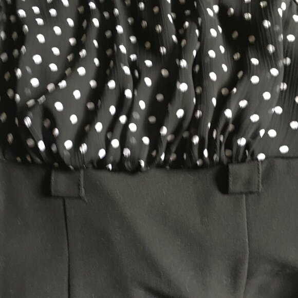 Rockabilly Polka Dot & Chiffon Scuba High Waist Retro Dress - Picture 6 of 16